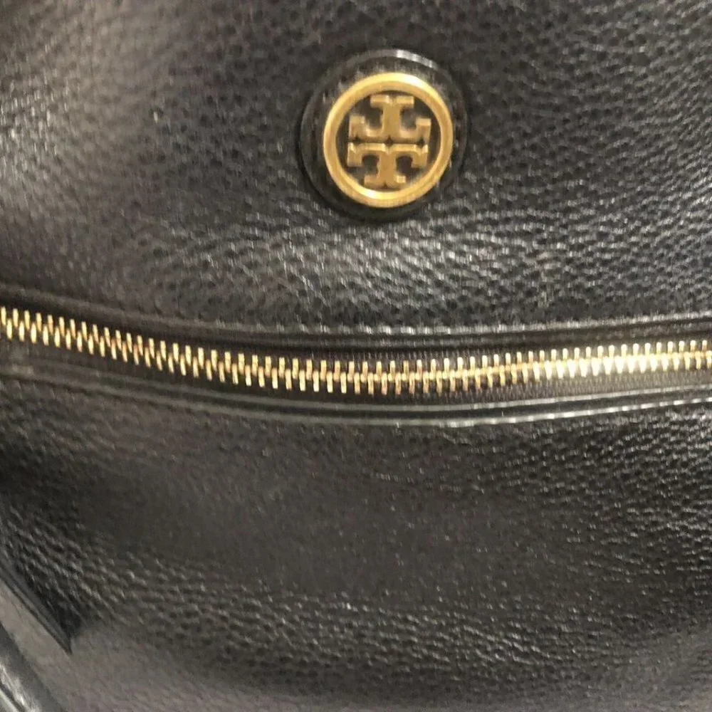 Tory Burch handbag Black Leather Purse Shoulderbag Tote Satchel